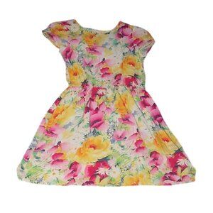 GAP KIDS, FLORAL DRESS, COLOR: MULTICOLOR, SIZE: M(8)